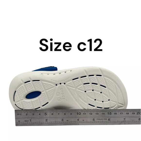 Crocs LiteRide Little Girls Slip-on Clogs Size 12-13 Navy Water Friendly & Comfy - Picture 10 of 16